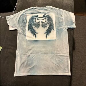 Angel Wings Graphic Tee - Light Blue
